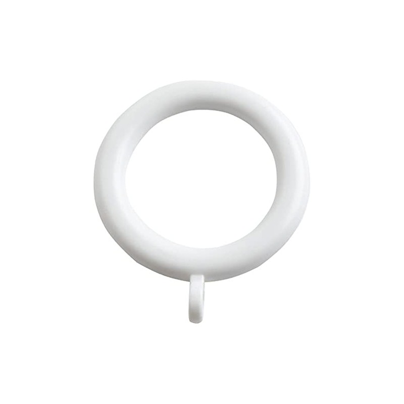 Merriway BH05953 (24 Pcs) Plastic Curtain Drapery Pole Rod Rings