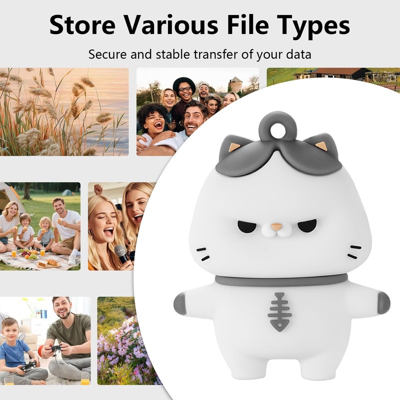 GARRULAX USB Flash Drives, 16GB/32GB/64GB/128GB Silicone USB2.0 High Speed Thumb