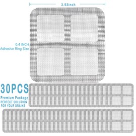 30PCS,Pack,Disposable Shower Hair Catcher,Hair Catcher Shower Drain,Drain Hair Catcher,Bathroom, Laundry, Bathtub, Kitchen, Sink, for Human and pet Hai