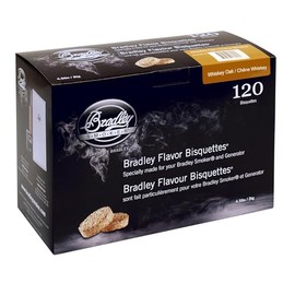 Bradley Smoker Bisquettes for Grilling and BBQ, Hickory Wood Blend, 120 Pack