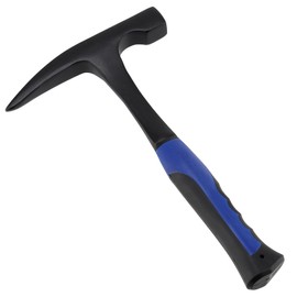 MAHIONG 28oz Rock Pick Hammer, Geology Hammer with Pointed Tip and Shock Absorption Anti Slip Handle, Masonry Hammers, Good Balance