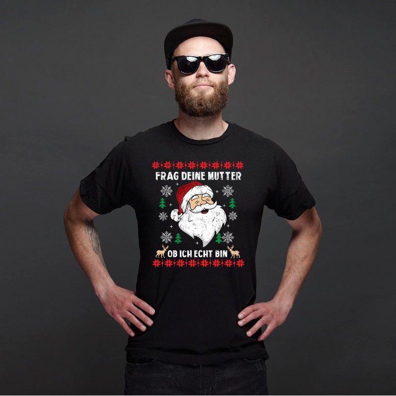 Ask Your Mother Men's T-Shirt | Christmas Santa Shirt Christmas