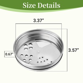 Wide Mouth Adjustable Spice Shaker Lids Fit Mason Jars & Ball Canning Jars