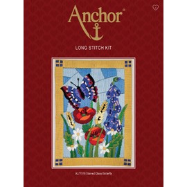 Anchor AL77516 LS Stained Glass Butterfly, Assorted, 20 x 28cm