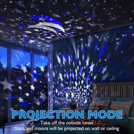 Star Night Light Nebula Star Projector with 360° Rotation, 4 LED Bulbs, 12 Color Changing Lights & USB Cable - Perfect Home Decor
