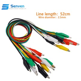 Senven (20 x Test Leads + 10 x Crocodile Clip) Double-Headed Crocodile Clip Test Lead Set Jumper Colour Crocodile Clip Probe Connector, Double Head Test Lead, Crocodile Clip, 52 cm, 5 Colours