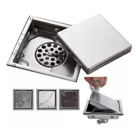 Dolores Coladera Acero Inoxidable Invisible Piso Desagüe 4 Pulgadas