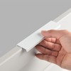 BOOLSFMAM 6 Pack Finger Edge Pull Furniture Drawer Handles Bright