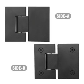 MDEOOSKY 180 Degree Glass Shower Door Hinges, Stainless Steel Cabinet Hinges, Frameless Glass Door Hinges for Glass Doors