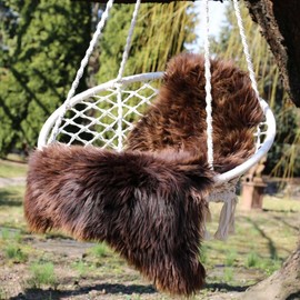 Grizzly Lambskin Natural Colours 100-110 cm Real Merino Sheepskin Cuddly Soft Carpet Ecological Tanning from German Shepherds Natural Shape Decorative Fur Premium Sheepskin Runner Seat Pad