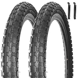Kids Bike Tire 16 Inch Folding Bicycle Replacement Tire 16 X 2.125 Fit Children Road Bike (2 Tires/Black)