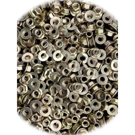 (Qty 10pcs) 5/8-11 Grade 8 All Metal Flange Lock Nuts Wiz Nuts 5/8 x 11 Nuts 5/8x11 ZY Hardware Fastener Kit Set RV5810S