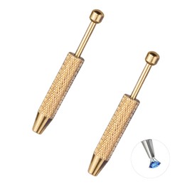 ArrErr 2 Pack Mini Jeweler's Pick Up 4 Prongs Pickup Tool Grabber Studs Claw Tweezers Holder for Jewelry Gemstones Earrings Diamond Piercing Ball Tiny Objects Ic Chips Electronic Components