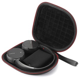 Hard Case for Sony WH-CH500, Sony MDR-ZX330BT Wireless Bluetooth Headphones, Travel Bag - Black (Black Lining)
