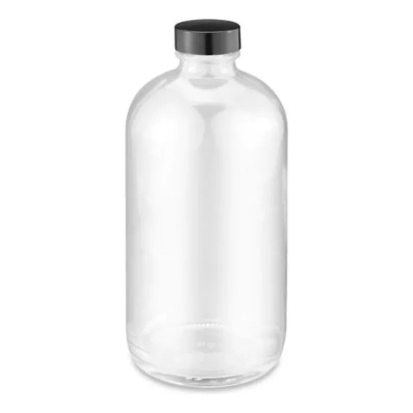 Hebbe Envases Botella Boston Envase De Vidrio Transparente - 32 Oz
