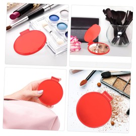 Alasum 12pcs Portable Makeup Mirrors Round Compact Mirrors for Travel Mini for for Purse Handbag Lightweight Design Red