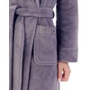 Slenderella Womens Shawl Collar Wrap Coral Fleece Dressing Gown Waffle