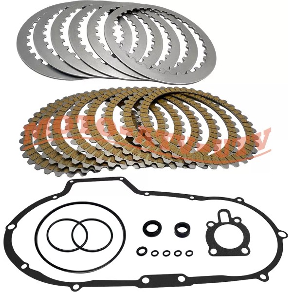 JINFANNIBI Clutch Friction Plates & Cover Gasket Kit for Harley