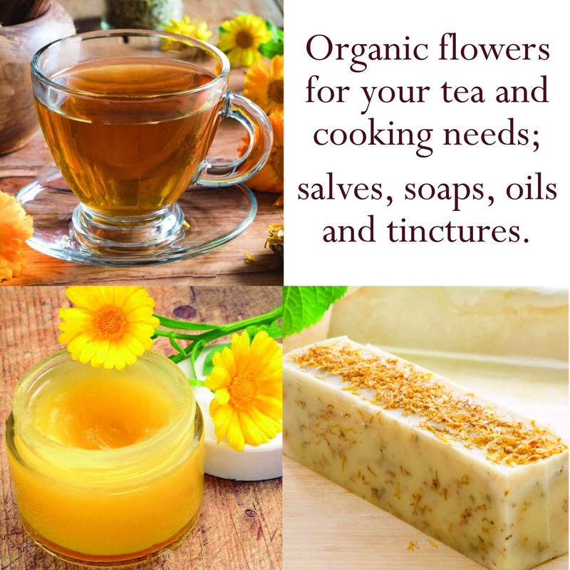 Foothills Naturals Calendula Flowers Whole Organic - 1 Pound/454 Grams.