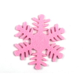 YYCRAFT 20 Felt Snowflake for Christmas Decorations Ornaments 3.5 Inch-Pink
