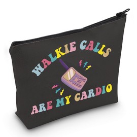 JXGZSO Funny Special Education Teacher Cosmetic Bag Walkie Calls Are My Cardio Zipper Pouch Bag S Psychologist Gift (Walkie Calls Bag)