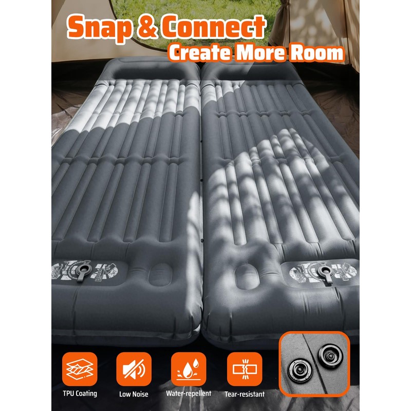 Sleeping Pad, Thick 6.3 Inch Inflatable Camping Mattress with High