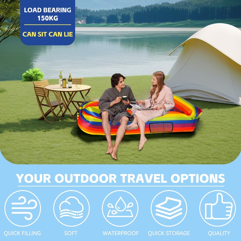 FainFun Inflatable Beach Sofa, 230 x 70 cm Couch Sofa,