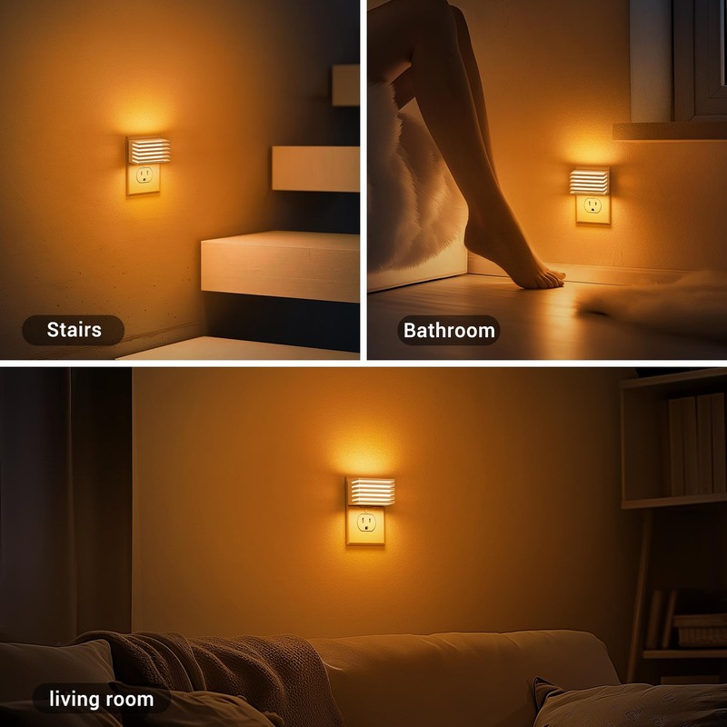 JandCase Amber Night Light, Night Lights Plug into Wall with