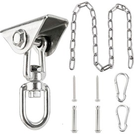 Toolly Heavy Duty Hammock Hanging Kit| 304 Stainless Steel Hammock Chair Swing Hooks with 40" Chain| 1200LB Capacity Swing Hangers for Hammock Stand, Yoga, Swing Chair, Indoor & Outdoor