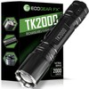 EcoGear FX USB Rechargeable LED Tactical Flashligh Bright 2000 Lumens