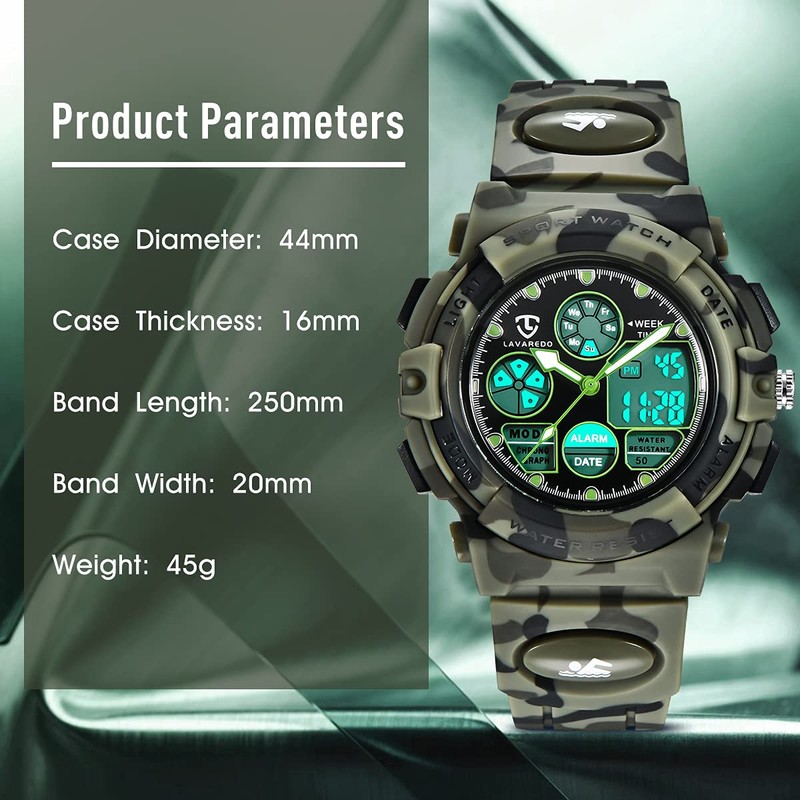 Watch Kid's Watches Boys Analog Digital Quartz Sport Electronic Military