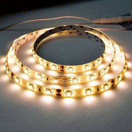 X4-LIFE LED Strip 1m warmweiß 12V - Netzteil - Selbtstklebend - IP65 Für Innen und Außen - Kürzbar - 300 Lumen