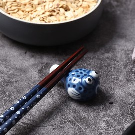 Hemoton Chopstick Rest 4Pcs Japanese Chopsticks Rest Ceramic Chopstick Holder Puffer Fish Chopsticks Rest Cute Animal Chopstick Rack for Chopsticks Spoons Forks Knives Chopstick Holder
