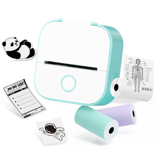 Memoqueen T02 Mini Printer, Pocket Printer, Mobile Printer, Thermal Printer,