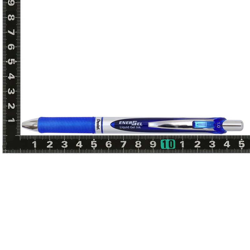 ぺんてる ノック式エナージェル1.0㎜ BL80?C シルバー軸 青インキ