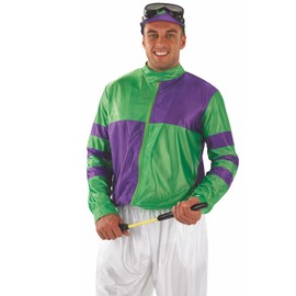 Fun Shack Adult Green & Purple Jockey Costume - SMALL