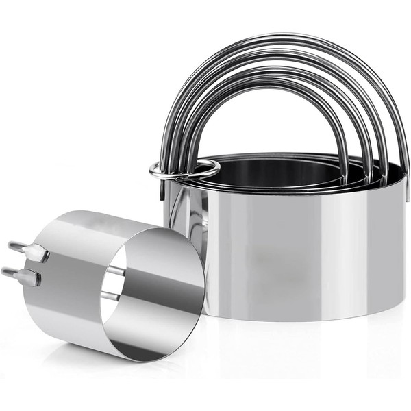 Biscuit Cutter Set (5 Pieces/Set), Round Cutters Stainless Steel Biscuit
