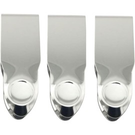 3Pcs Silver Stainless Steel Strawberry Huller Fruit Stem Remover Home Kitchen Tools for Cherry Tomato, Fruit and Vegetable Corers