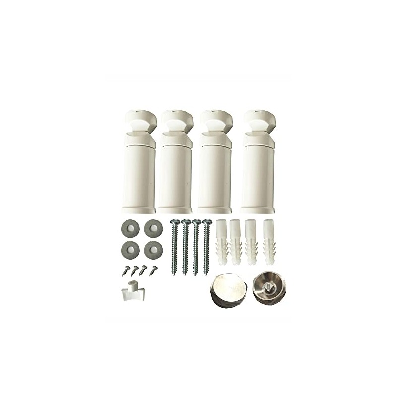 FistConcept Bathroom Radiator Assembly Set Glossy White