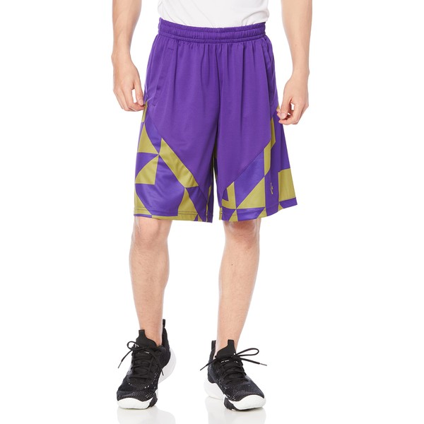 Converse CB221863 Men's Basketball Practice Pants with Pockets, Sweat Absorbent, Quick Drying, D Purple