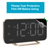 Slim LED Digital Alarm Clock, Mirror Surface for Makeup, with