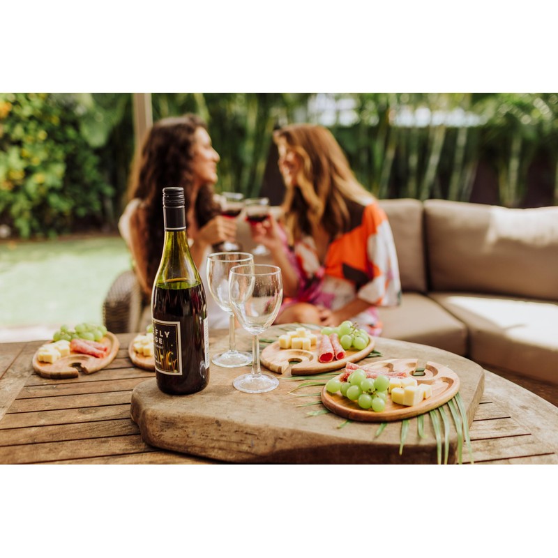 PICNIC TIME TOSCANA -Wine Appetizer Plates, Cocktail Plate with Glass