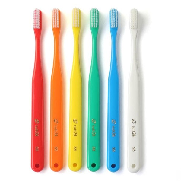 Oral Care Tuft 24 3 Row Toothbrush, For General Adults, MS (Medium Soft), Assorted, Set of 10