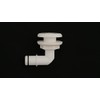 Flow-Rite MA-027-QLW 3/4" Elbow Flanged Thru-hull, Qwik-Lok, White