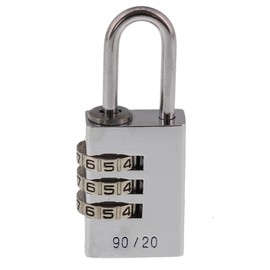 Burg-Wächter Combi 90 20 CHROMO SB Combination Padlock, Silver