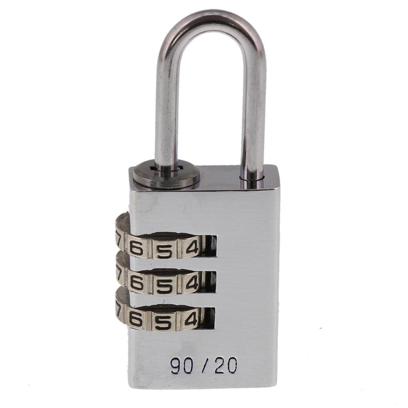 Burg-Wächter Combi 90 20 CHROMO SB Combination Padlock, Silver