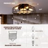 NookNova Ceiling Fan with Lights, 16 Inch Caged Ceiling Fan