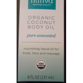 NUTIVA 8 OZ ORGANIC COCONUT BODY OIL SPRAY BOTTLE PURE UNSCENTED MAKE UP REMOVER