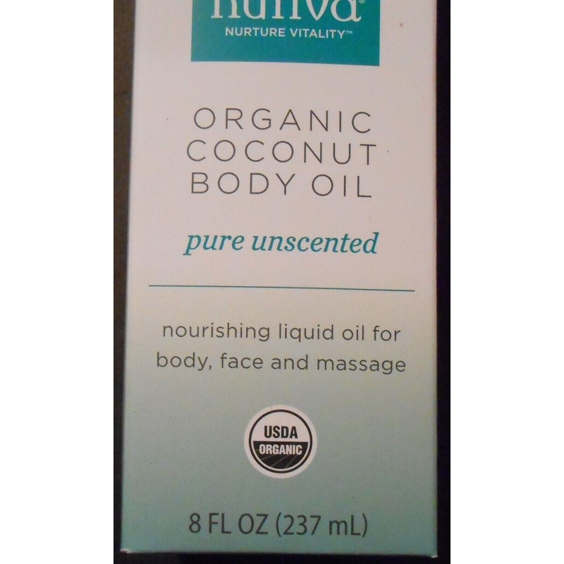 NUTIVA 8 OZ ORGANIC COCONUT BODY OIL SPRAY BOTTLE PURE