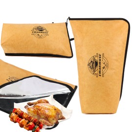 BBQ Blanket for Resting Meat & Brisket - 5-Layer Insulated Wide Mouth Smoker Bag, Fits Briskets, Pork Shoulders, Turkey - Reusable Moisture Lock for Juicy BBQ, Dad Grilling Gift